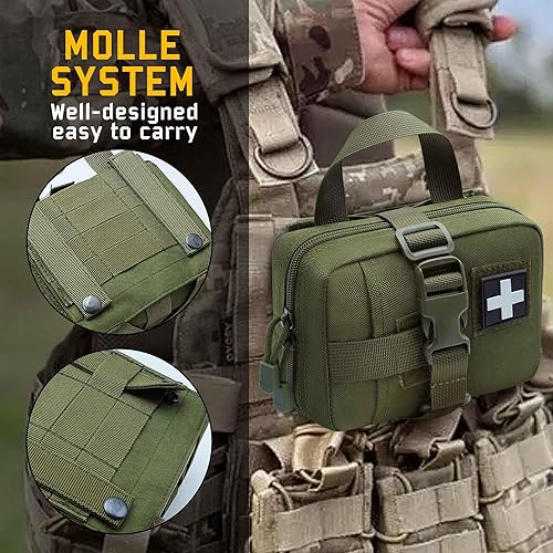 Vista 5 de Upgrade Molle Rip Away Ifak Pouch, Tactical Small Belt First Aid Pouch Medical Utility EMT Pouch Only SIMPLECP