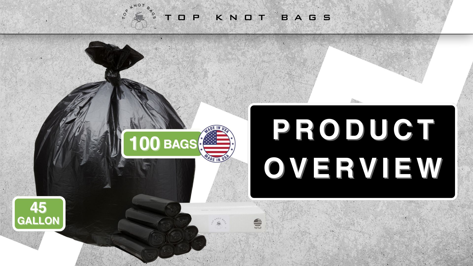 Amazon.com: Top Knot Bags 45 Gallon Garbage Trash Bag 40X46