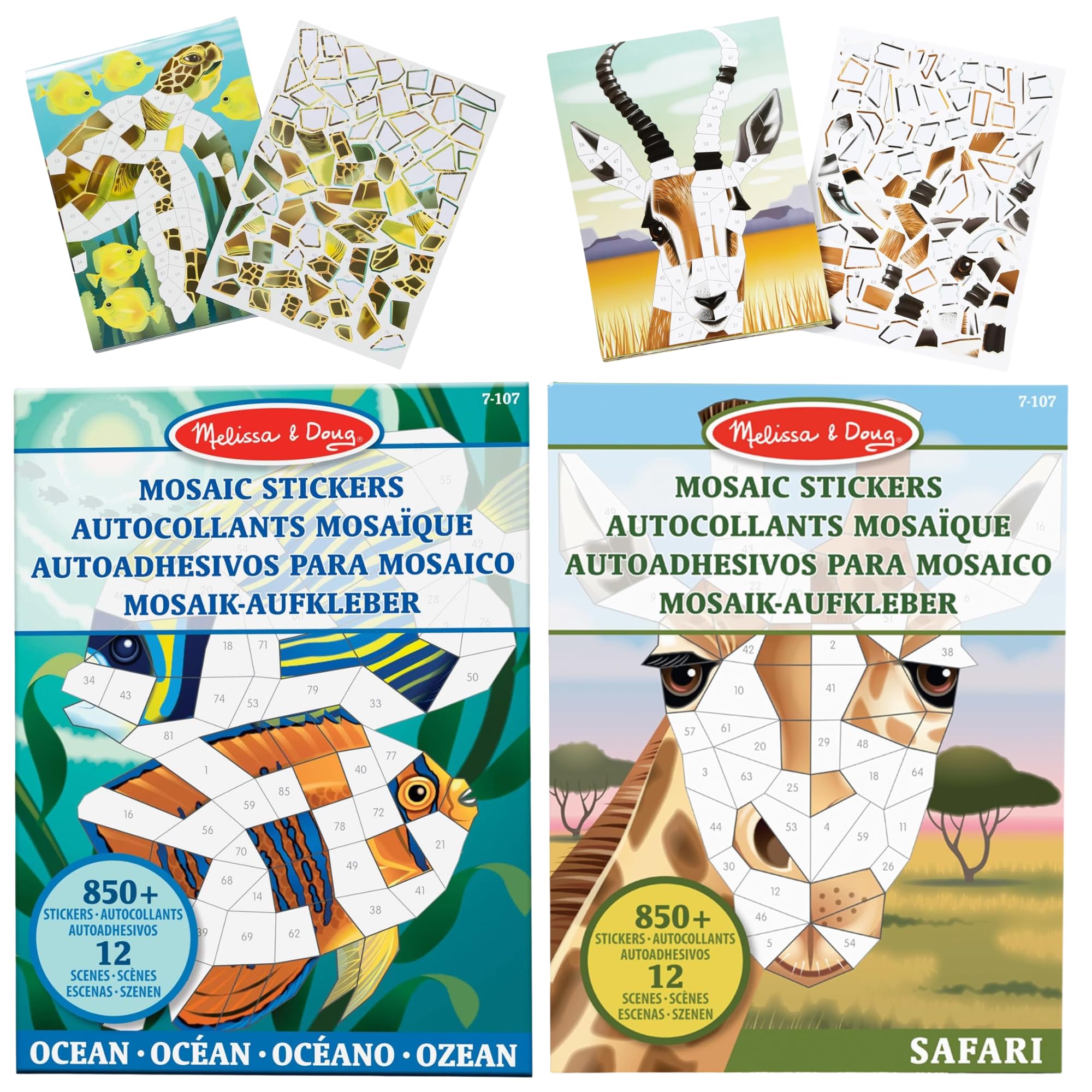 Melissa & Doug Mosaic Sticker Pad - Safari & Ocean — image 1
