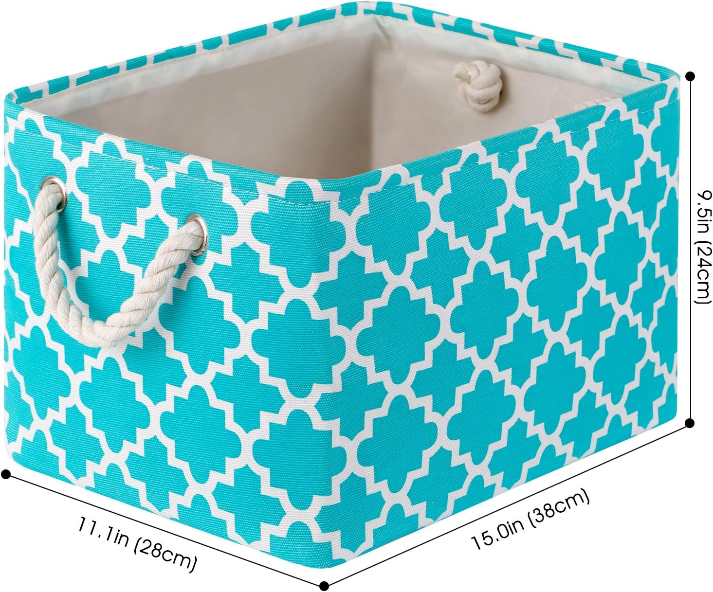 WISELIFE Storage Basket [3-Pack] Large Collapsible Storage Bins Boxes Cubes for Clothes Toys Books, Perfect Storage Organizer w/Handles (Green, 15" x 11" x 9.5")