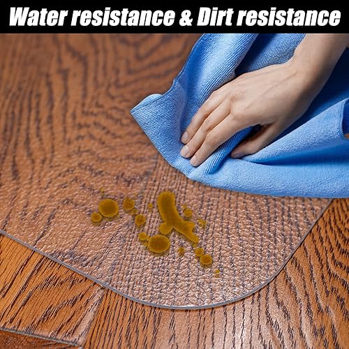 Miniatura 7 de Sycoodeal Tapete transparente extra grueso de 112 pulgadas para silla de oficina, protector de suelo resistente para sillas rodantes, 48 x 36