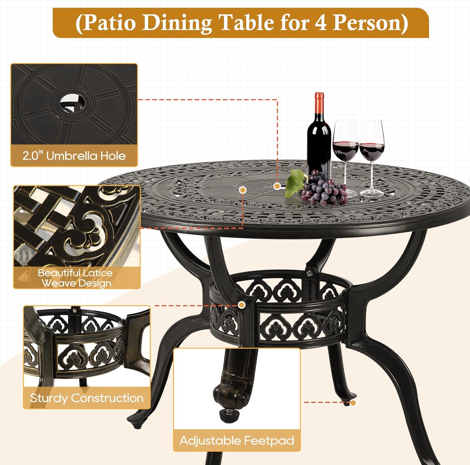 Elevate Your Outdoors: The Ultimate 5-Piece Cast Aluminum Patio Dining Set Review