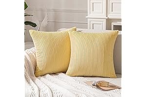 Warm & Cozy Yellow Cushion Covers for Winter Decor