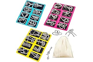 Metal Puzzle Rings 24 Pieces