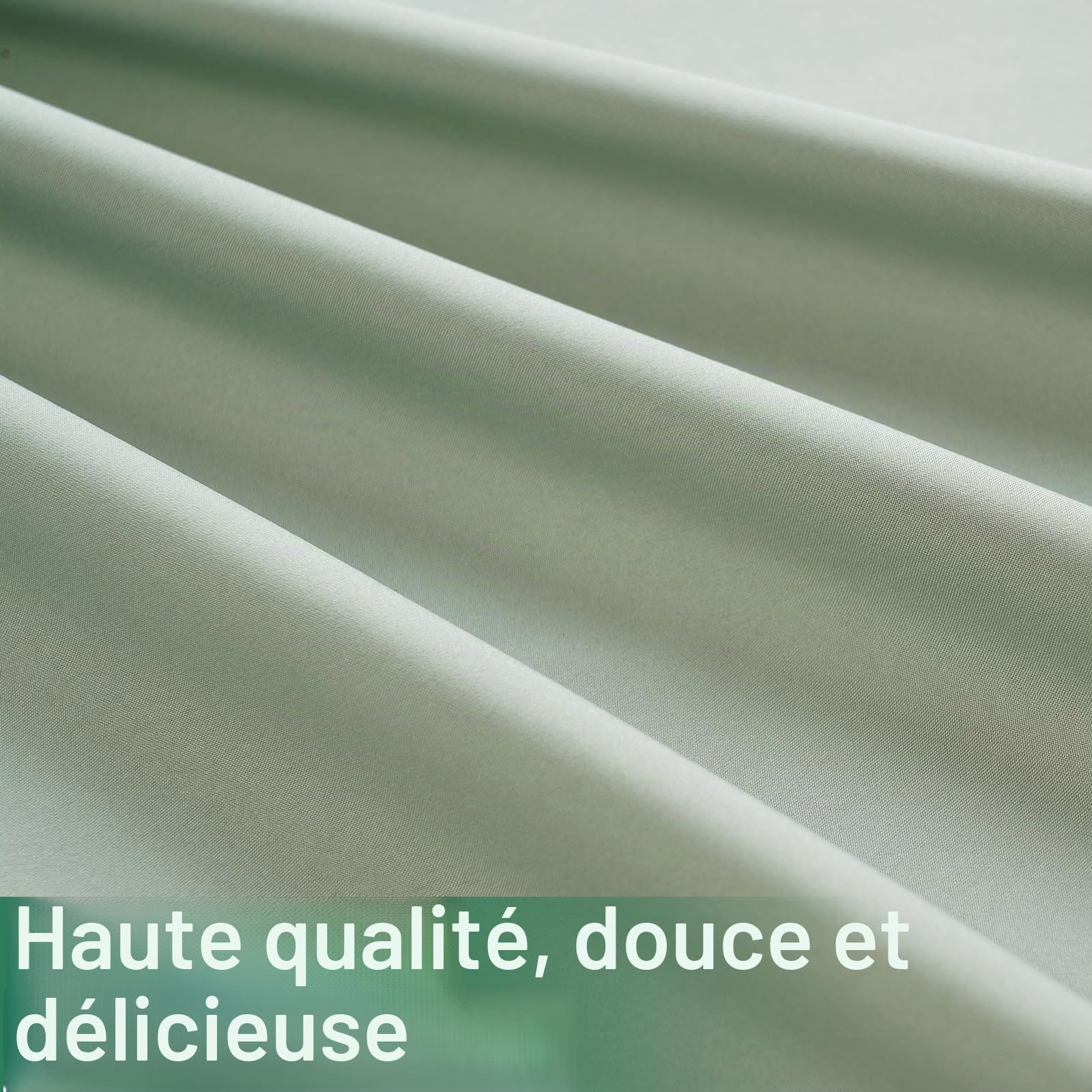 Ciel de lit en mousseline, 2 pièces, 270L x 67H cm, Vert, Polyvalent, Princess, Chambre d’enfant, Fille et Garçon