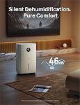 DREO 110 Pint Smart Dehumidifiers for Basements, 2-Gallon Tank, Dehumidifier with Drain Hose, Auto/Comfort/Continuous Modes, for Home & Large Rooms up to 4,500 Sq Ft, Bathroom & Bedroom, 711S