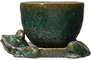 Creative Co-Op Stoneware Frog Planter Pot: Bringing Nature and Style to Your Abode