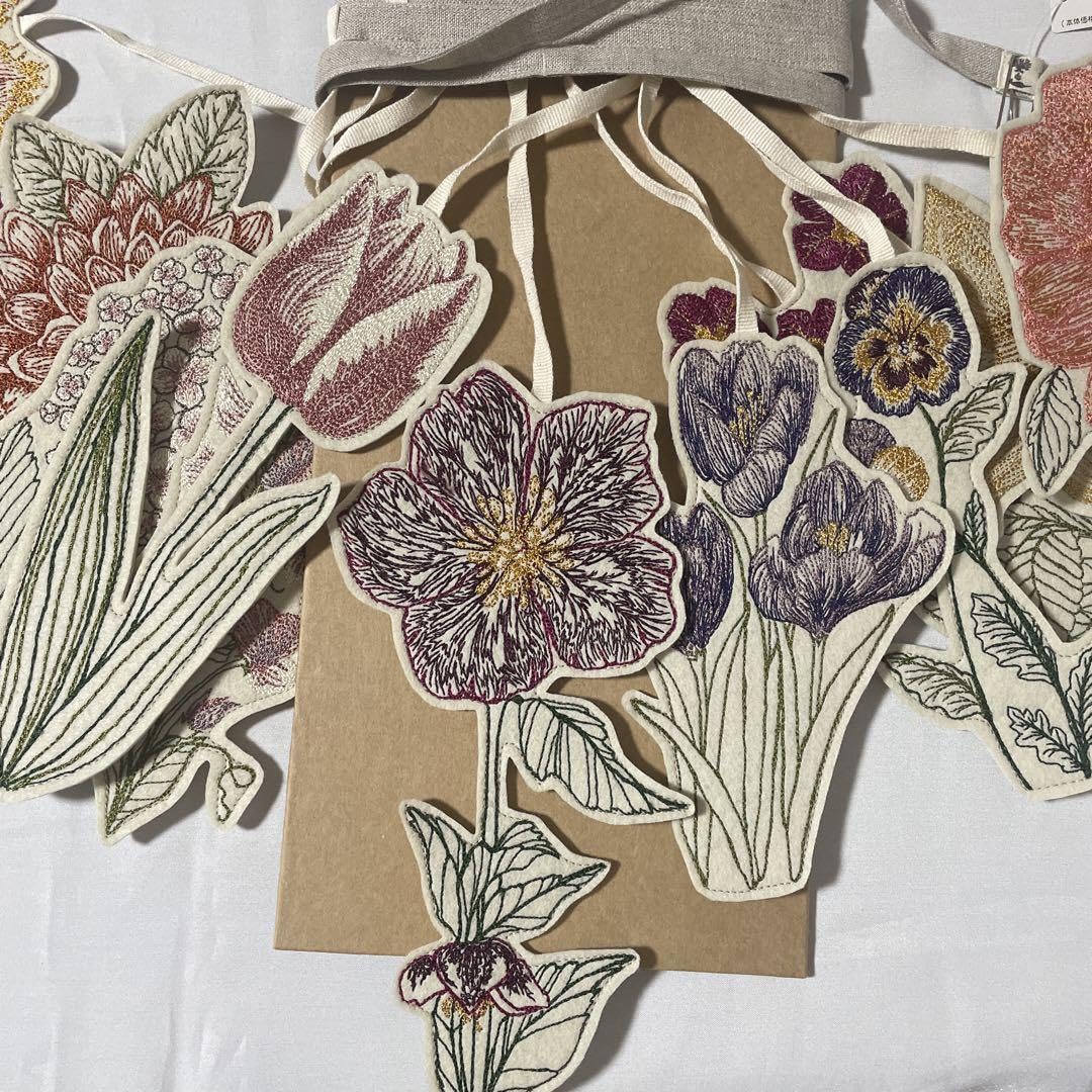 コーラルアンドタスク　ガーランド 刺繍 フェルト　フラワー Amazon.co.jp: コーラルアンドタスク ガーランド 刺繍 フェルト