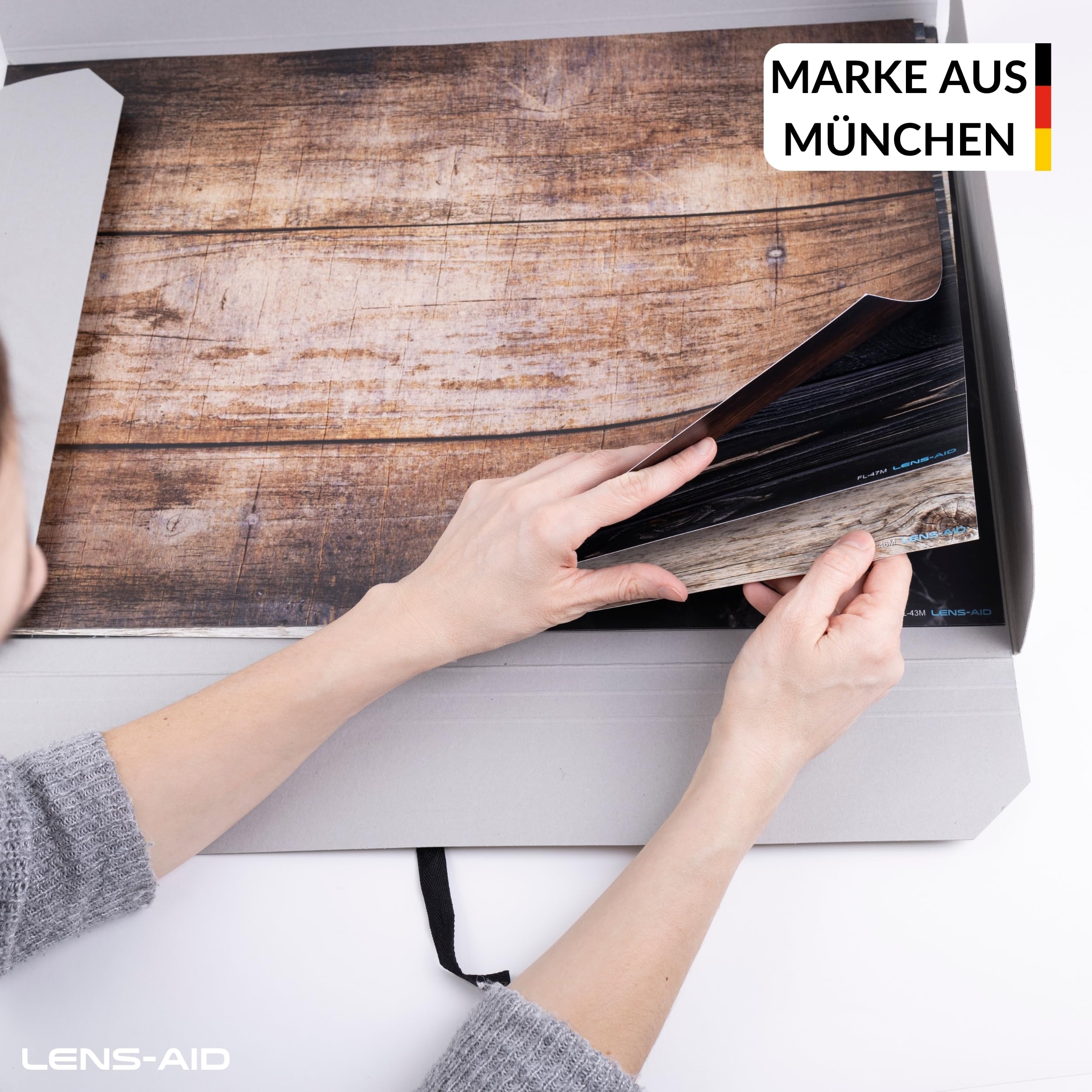 Lens-Aid Flatlay Folder, stabile Mappe zur Aufbewahrung von Hintergründen, Backdrops