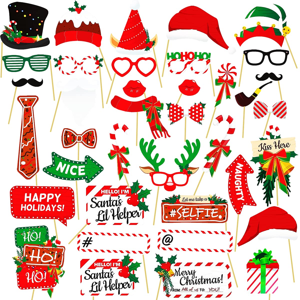 Amazon.com: 38Pcs Christmas Photo Booth Props, DIY Xmas Photography Decor Christmas Photo Props with Sticks, Funny Selfie Photo Prop Pack for Christmas and New Year Party Decoration for Party Favors Supplies : amazon-com-38pcs-christmas-photo-booth-props-diy-xmas-photography-decor-christmas-photo-props-with-sticks-funny-selfie-photo-prop-pack-for-christmas-and-new-year-party-decoration-for-party-favors-supplies