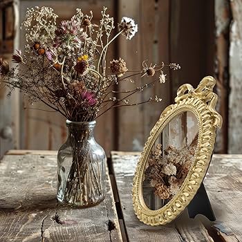 Amazon.com - Bitray Vintage Picture Frame, 5 x 7 Inch Oval Bowknot