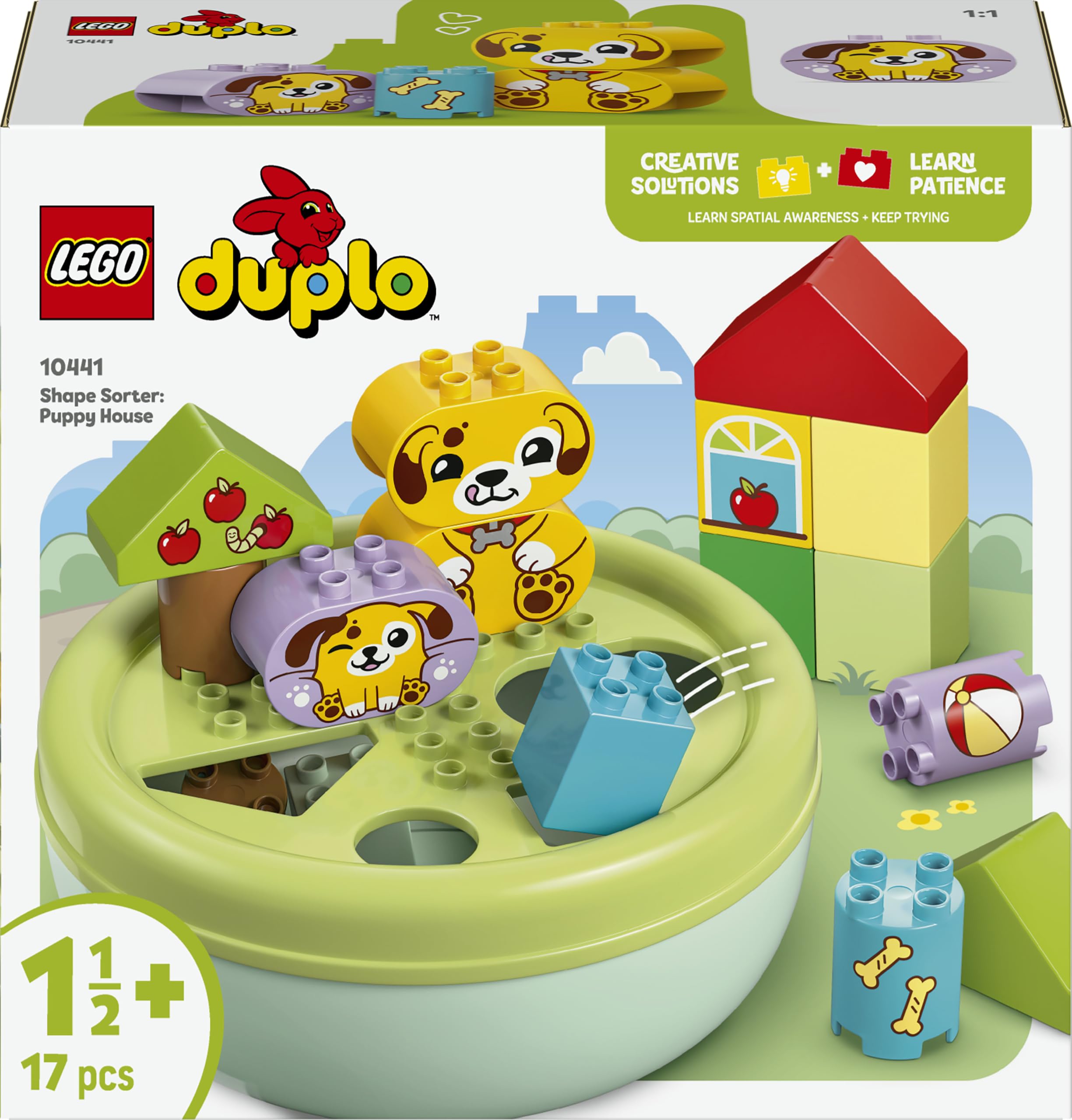 LEGO DUPLO Formsortierer: Welpenhaus 10441 | Spielzeug ab 1 Jahr für Jungen und Mädchen, Lernspielzeug für Feinmotorik ab 18 Monaten, Montessori, Geschenk, 17 Teile