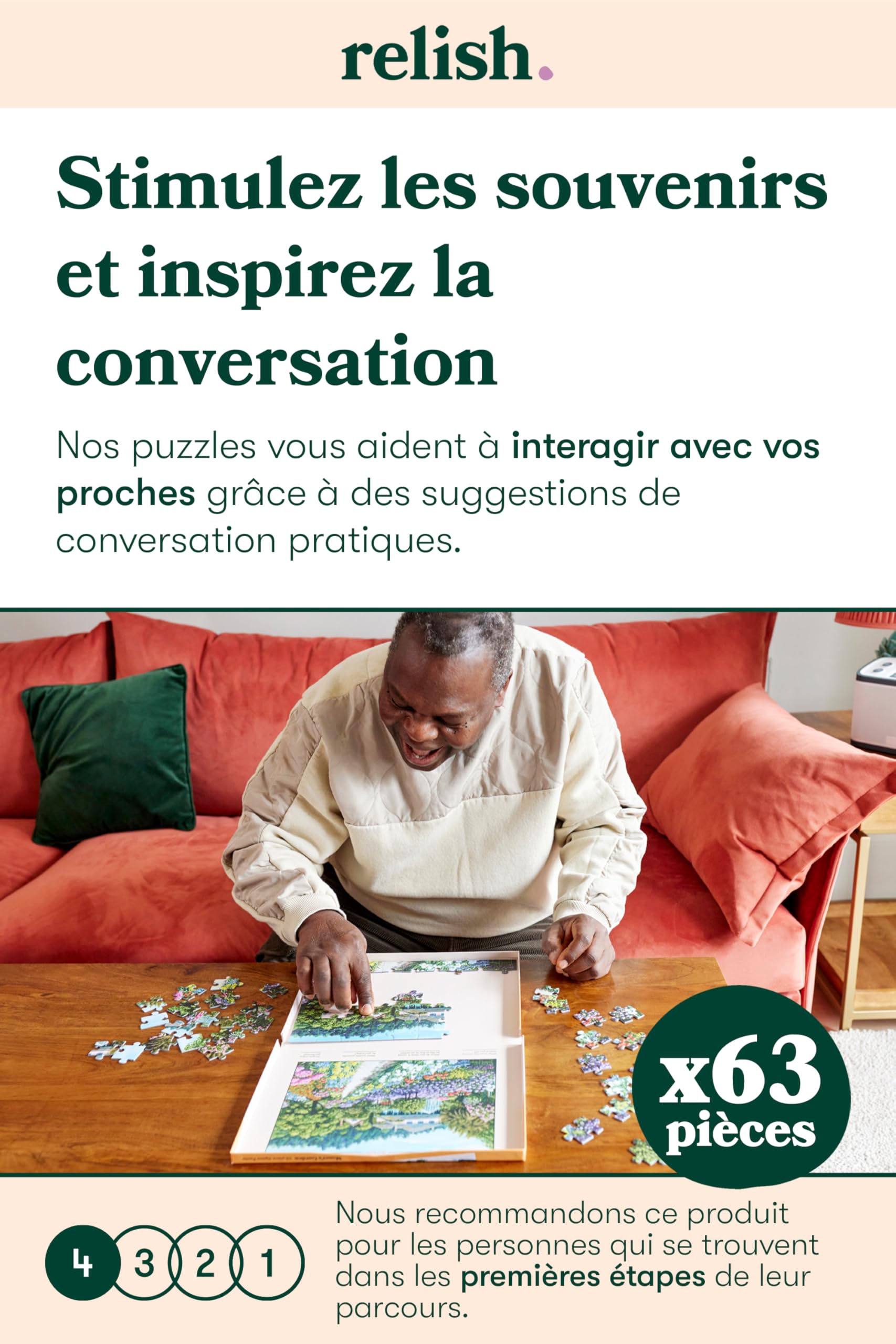 Relish ‘Wild Coast’ Puzzle 63 Pièces : Activités Adaptées aux Seniors Atteints de Démence ou d’Alzheimer