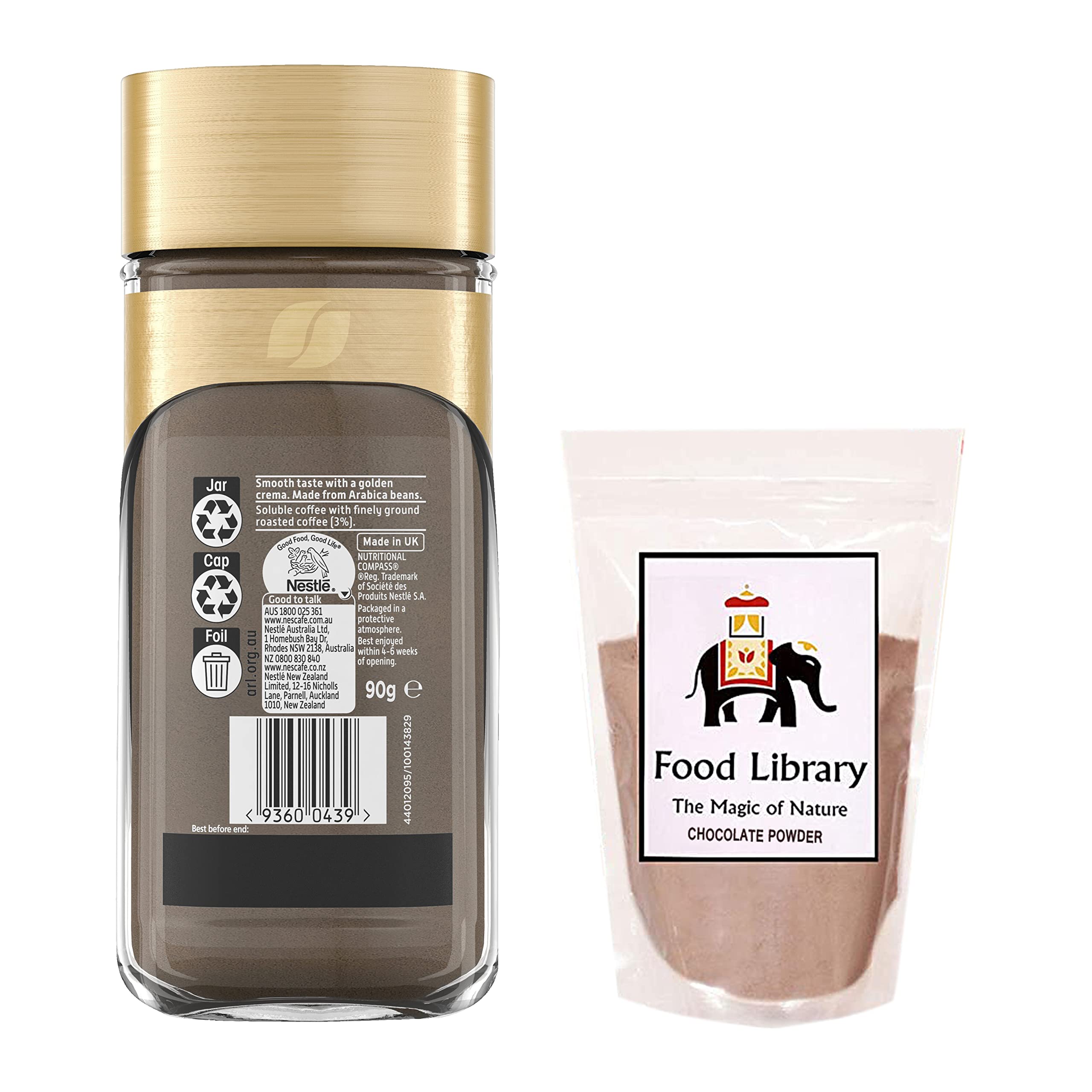 FOOD LIBRARY THE MAGIC OF NATURE Coffee (Gold Smooth Coffee) + Coffee Powder 100Gm, Bottle 3