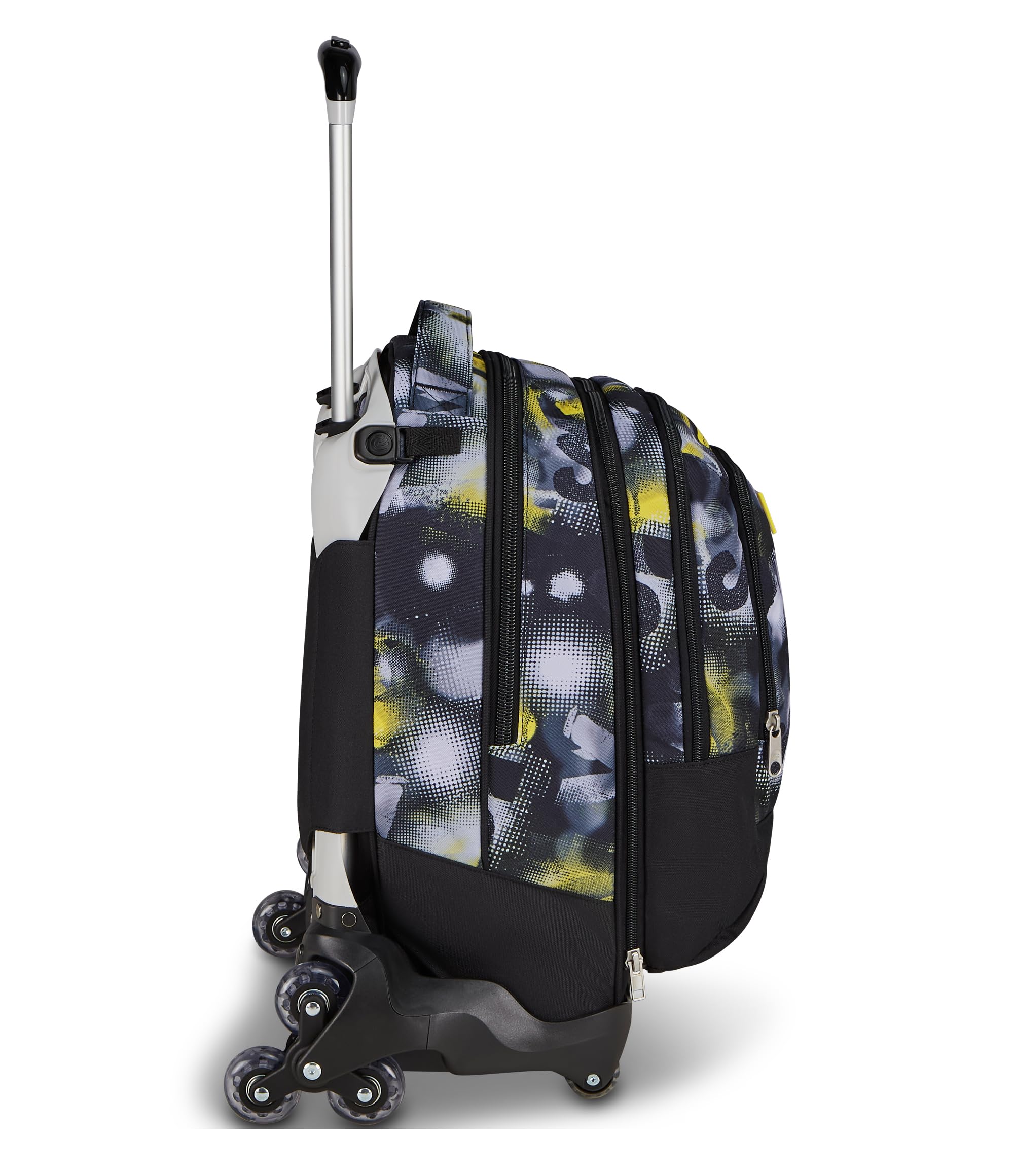 Seven Trolley Scuola Jack 8 Ruote Detach GOLDEN PAINT, Grigio, 43 L, Scomponibile, Zainetto staccabile, 4 in 1, Cross-over System, Tasche multifunzione, Scuola elementare e media, Bambini, Ragazzi