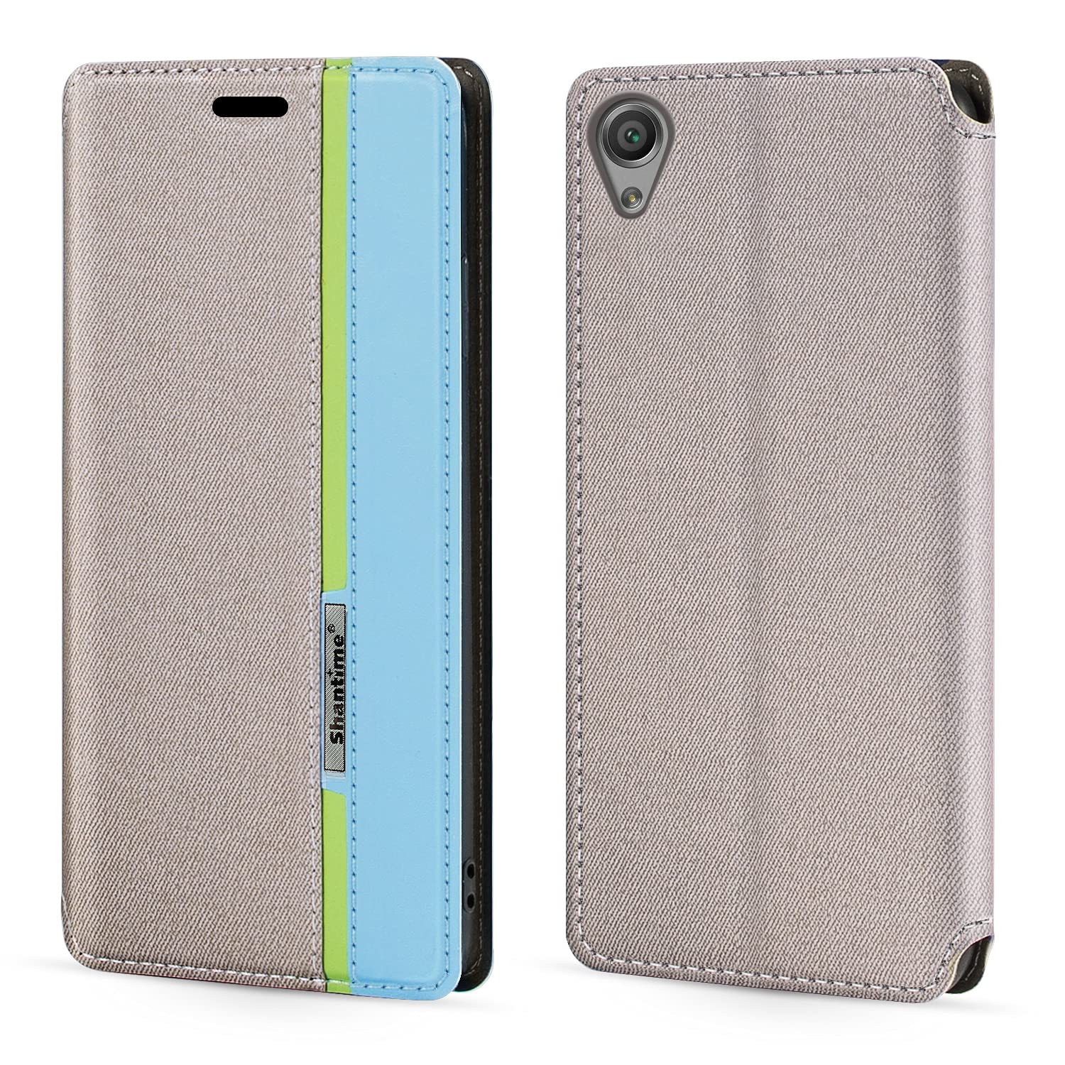 Custodia Flip In Pelle PU Con Finestra Per Sony Xperia X F5121 - Bianco, Con Chiusura Magnetica E Slot Carte - 2