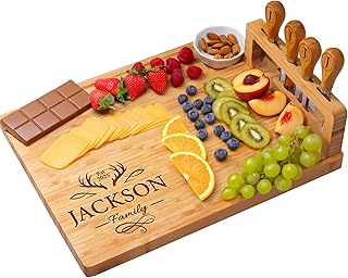 Personalized Charcuterie Board Gift Set, Christmas, Engagement - Wedding Gifts for Couples 2025, Custom Cheese Boards Gifts, Bridal Shower Gifts for Bride, Housewarming Gifts New Home for Women
