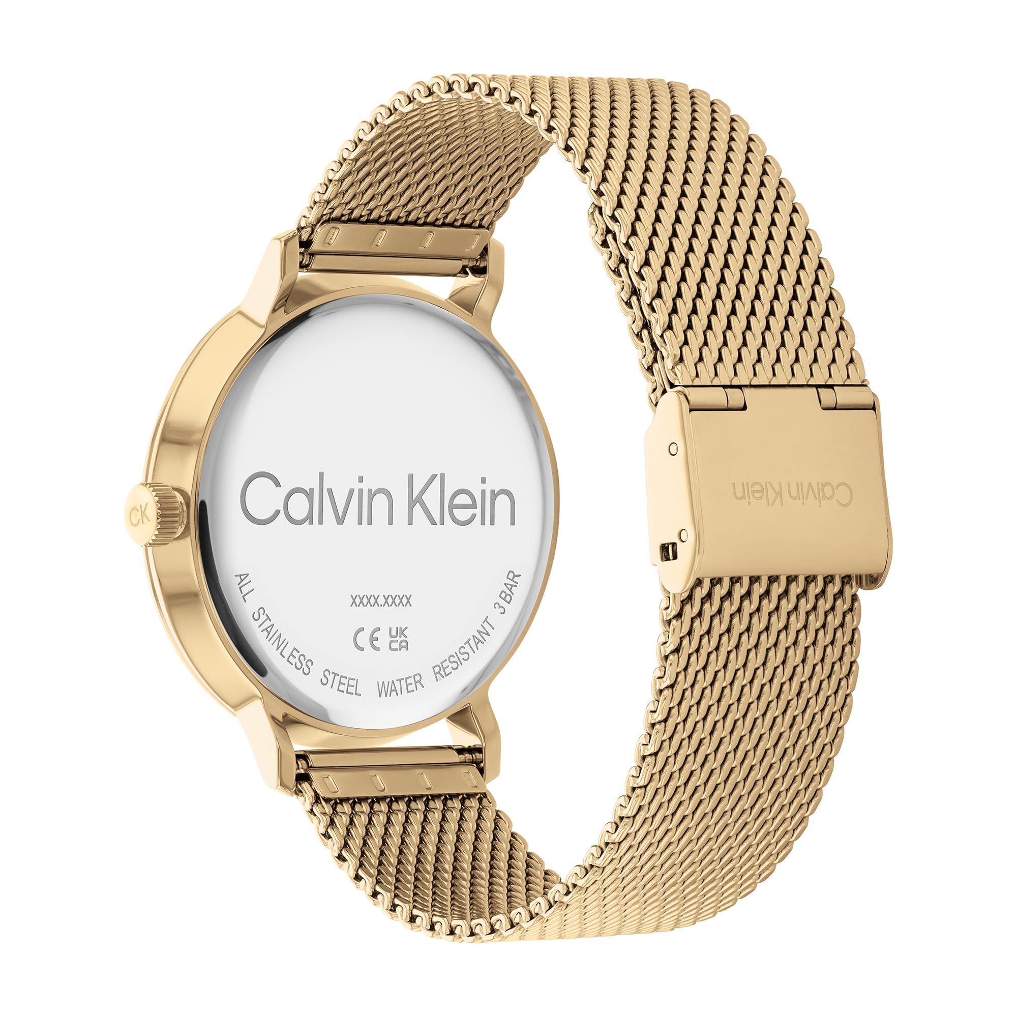 Calvin Klein Orologio Analogico al Quarzo per Uomo Collezione Modern Mesh con Cinturino in Pelle o Acciaio Inossidabile in Maglia o Maglie