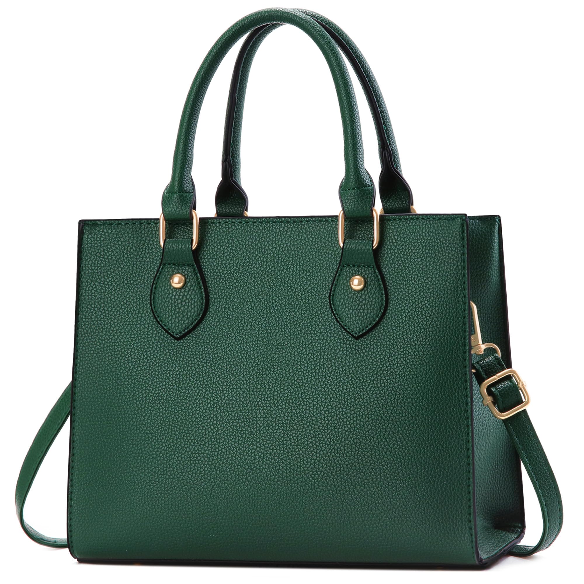 CHICAROUSAL Crossbody Purses and Handbags for Women PU Leather Tote Top Handle Satchel Shoulder Bags: Liz Dark Green