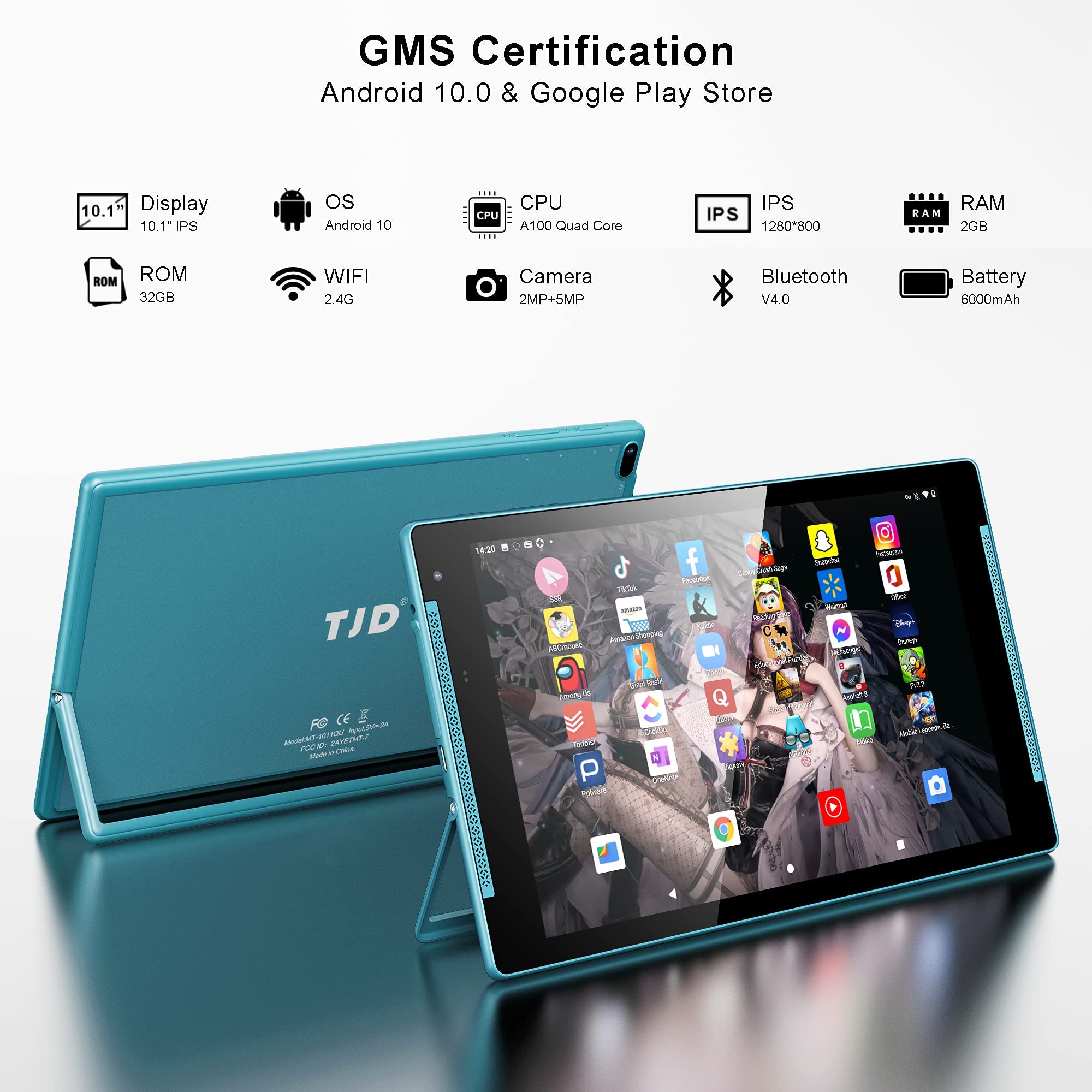 Androidタブレット本体 071000G Tablet PC P10-T 128GB Amazon.com : TJD 10 Inch Android Tablet, Android 12 Tablets, 4GB