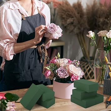 Hahood 8 Packs Floral Foam Blocks Wet & Dry Floral Foam Bricks 5.5x3.1x1.8 Inch Flower Arranging Kit for Fresh and Artificial Flowers Florist Foam Blocks for Wedding Home Decor