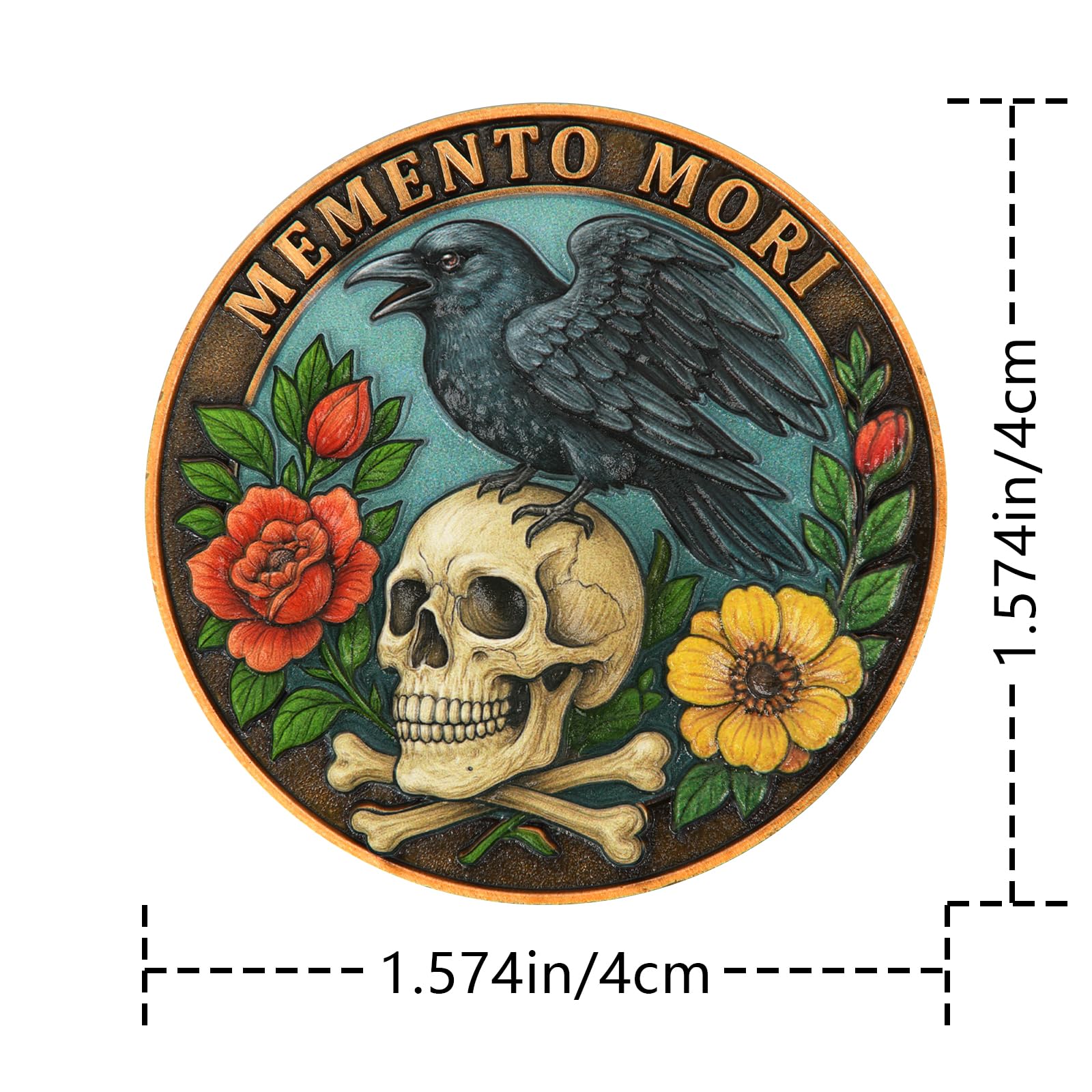 Memento Mori Memento Vivere Dual Sided Challenge Coin - Skull