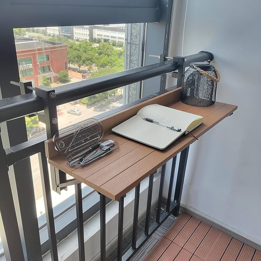 Amazon.co.jp: バルコニー 折りたたみデッキテーブル、屋外