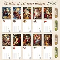 Vista 98 de Nuanchu 80 tarjetas postales de Navidad vintage de 4 x 6 pulgadas, tarjetas de felicitación de Papá Noel, tarjetas de Navidad retro, reimpresión