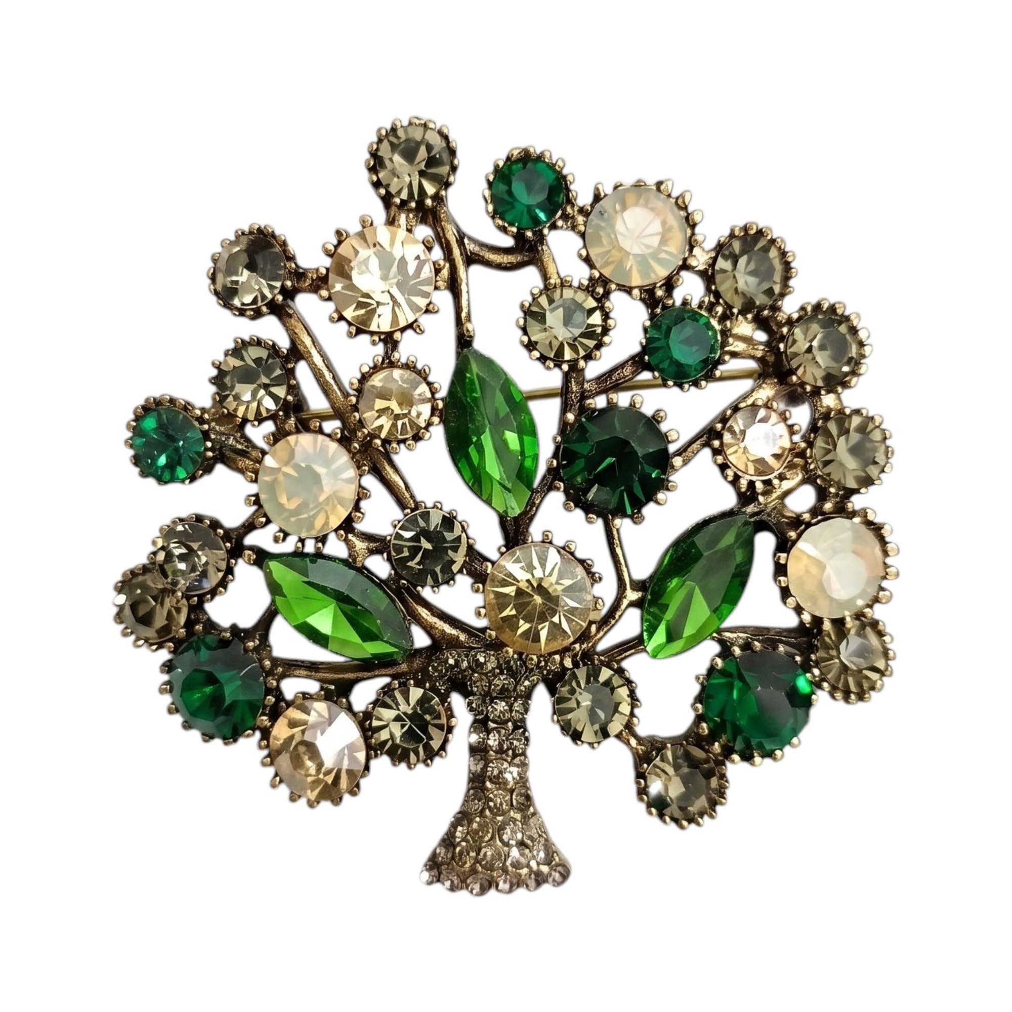 Women Tree of Life Crystal Women Brooch Pin-image-41
