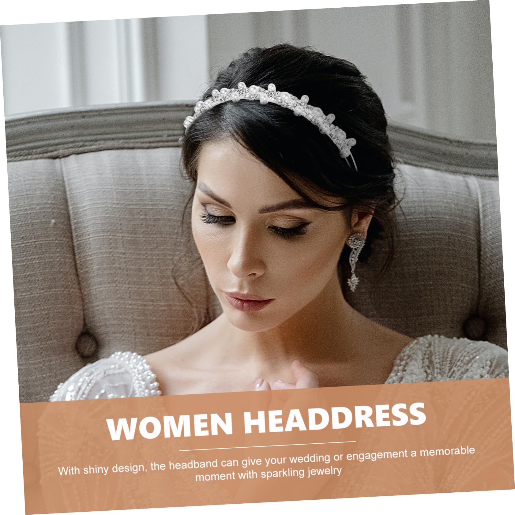 MAGICLULU 6 Piezas Diadema De De De Imitación Tocado De Mujer Adornos Nupciales Para El Cabello Diademas Para Niños Venda Novia Accesorios Para El Cabello Delicado Metal