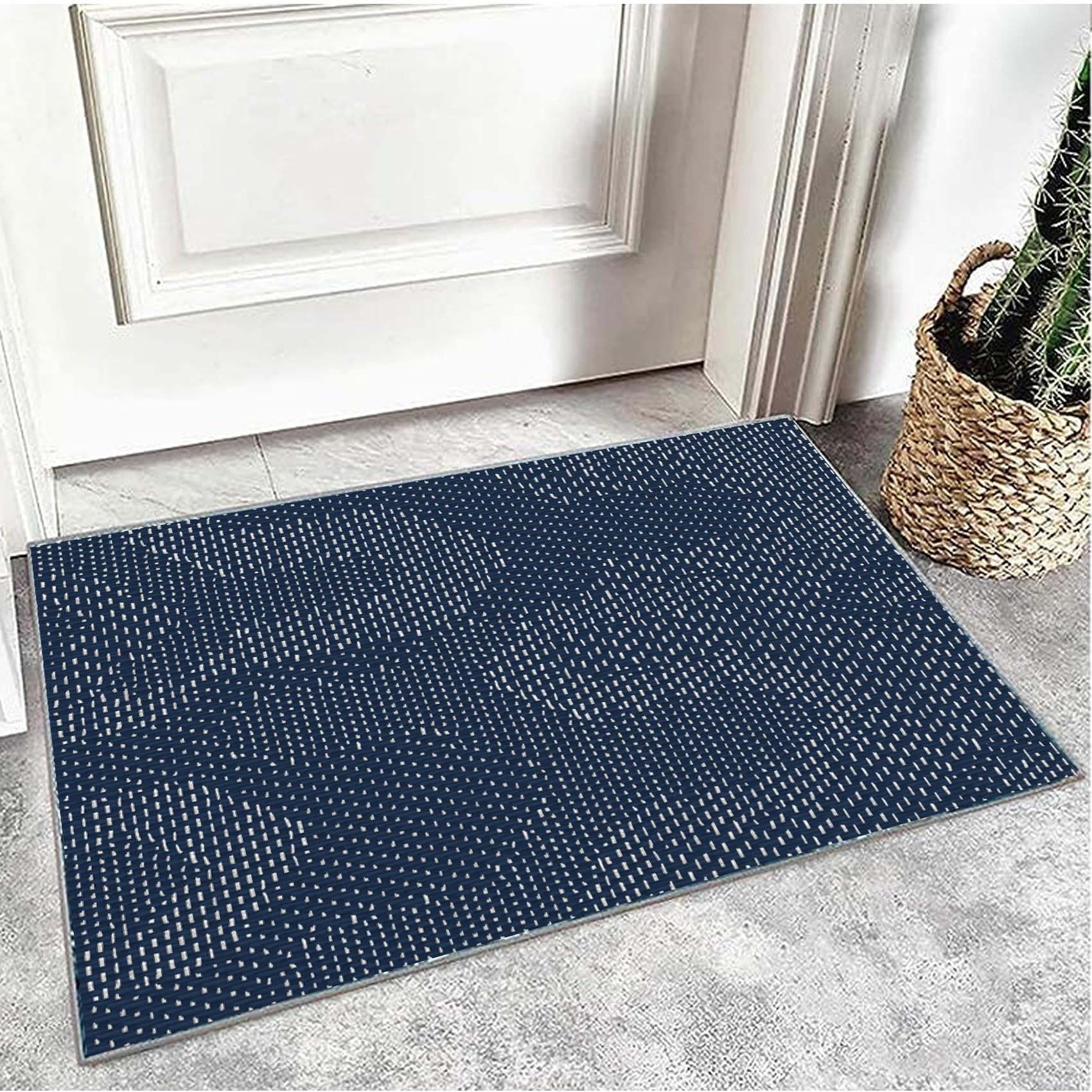 Tappeto per corridoio 100 x 270 cm Non piega si pulisce Passatoia Cucina Assorbente con Fondo Antiscivolo per Soggiorno Camera da Letto Cucina Bagno, Blu