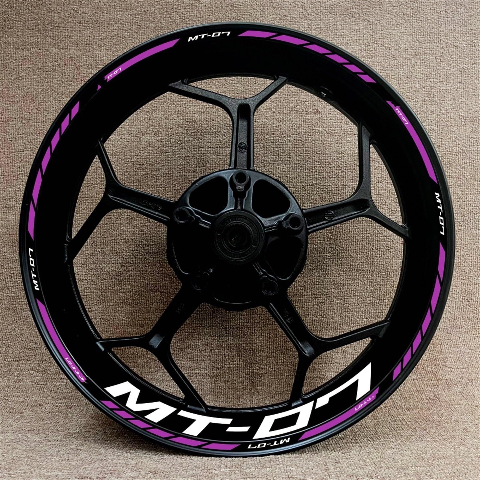 Complete Set Motorcycle for Yamaha MT-07 Front and Rear Sticker Stripe Rim Decal Motorbike(Color25)