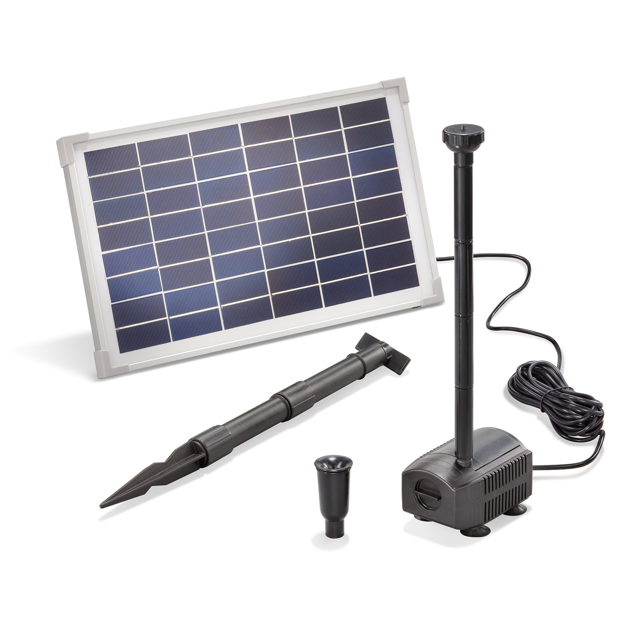 esotec Solar Teichpumpenset 12/650 mit 12 W Solarmodul, Solarteichpumpe, Wasserspiel Garten, Springbrunnen für außen 101912