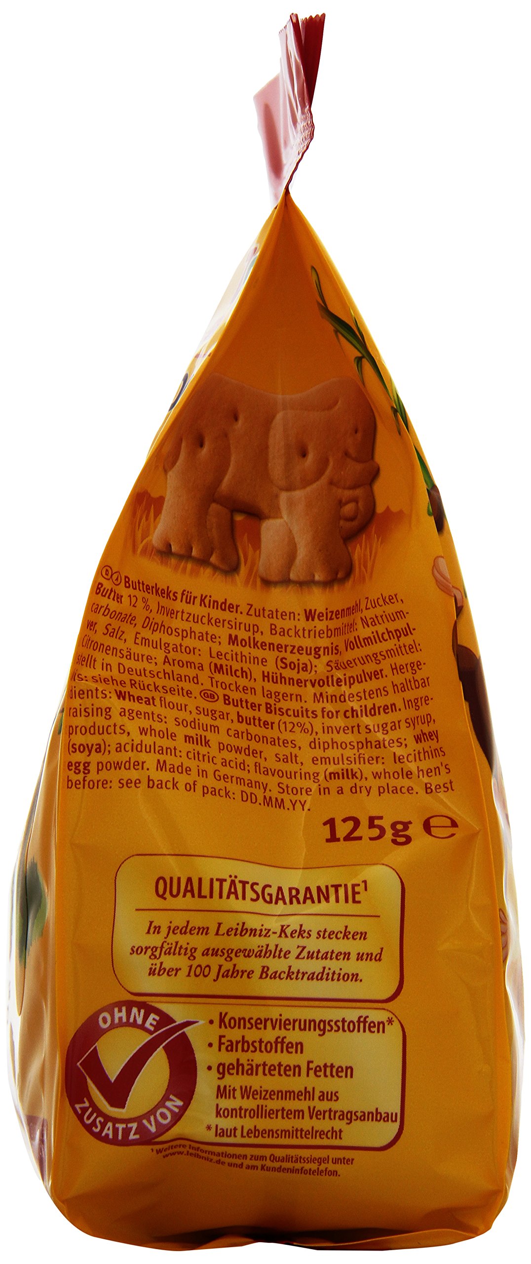 Leibniz Zoo Original 125g - Mini-Butterkekse mit lustigen Tier-Motiven - für Kinder - Kekse zum Spielen - Kinderkekse für den kleinen Hunger