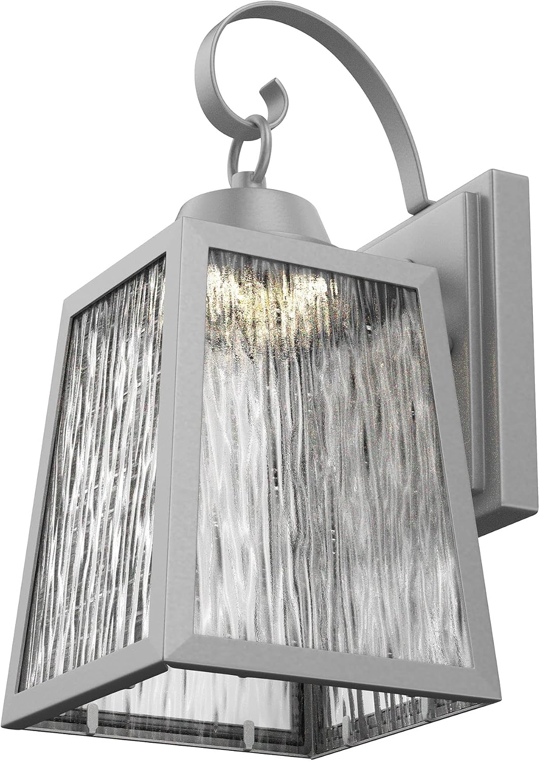 LEDMyplace 12W LED Wall Lantern Light Fixture, 120V, 4000K, Cool White, Dimmable, 700 Lumens, CRI>80, ETL Listed, Replacement of 45W, Silver Finish, Stain-Resistant Outdoor Lighting