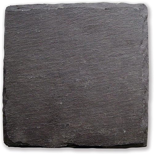 Miniatura 5 de Twine Posavasos cuadrados de pizarra posavasos cuadrados modernos pizarra con respaldo de terciopelo protege mesas y superficies negro juego de 4