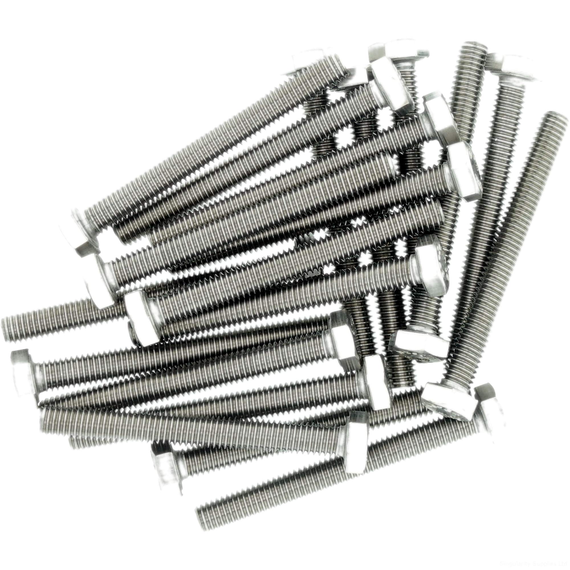 Set Bulloni Esagonali M8 A2 Inox – Vite Filettata + Dado Nyloc + Rondelle – Dt-bargain