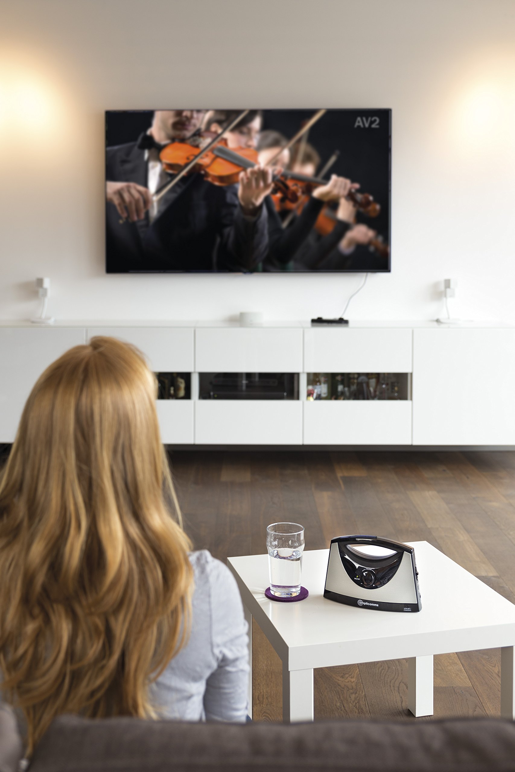 Amplicomms Tv Soundbox Stand Alone Wireless Speaker Black