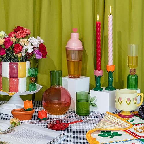 Miniatura 6 de ban.do Linda jarra de cristal, jarra de agua de cabecera, novedosaúnicajarra y taza de frutas, cereza