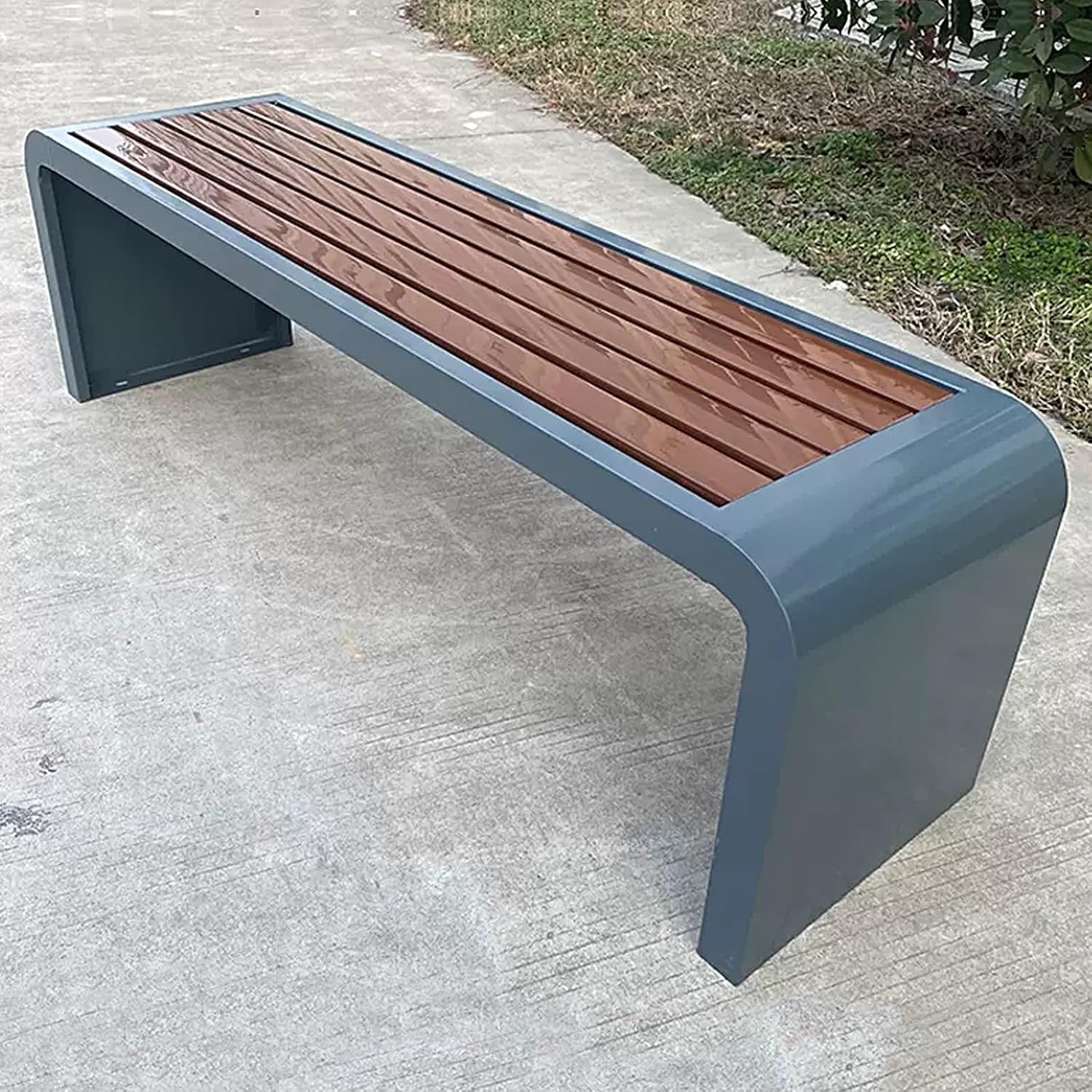 Amazon.com: LLZJDDPLY Outdoor Bench, Two Person Outdoor Poly Lumber ...