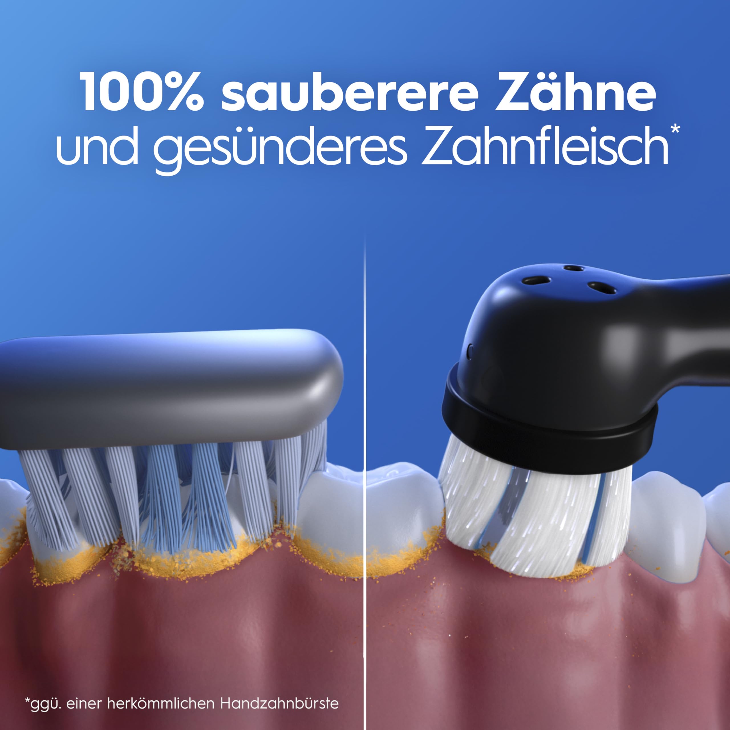 Oral-B iO Series 3 Elektrische Zahnbürste, Schwarz | Inkl. 1 Aufsteckbürste, GUT GETESTET von STIFTUNG WARENTEST, Electric Toothbrush mit 3 Putzmodi für Zahnpflege