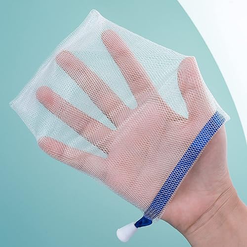Miniatura 3 de Bolsas de malla de jabón hechas a mano, paquete de 20 unidades de red de burbujas facial de doble capa, champú antiguo, bolsa pequeña, limpieza