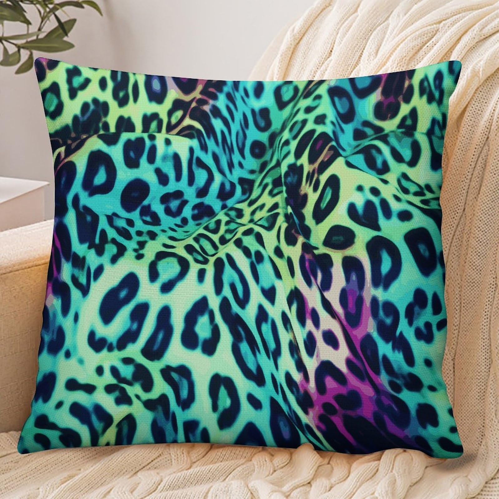 Fekiloot Style Green Leopard Pillowcase Pillow Sham Pillow Case