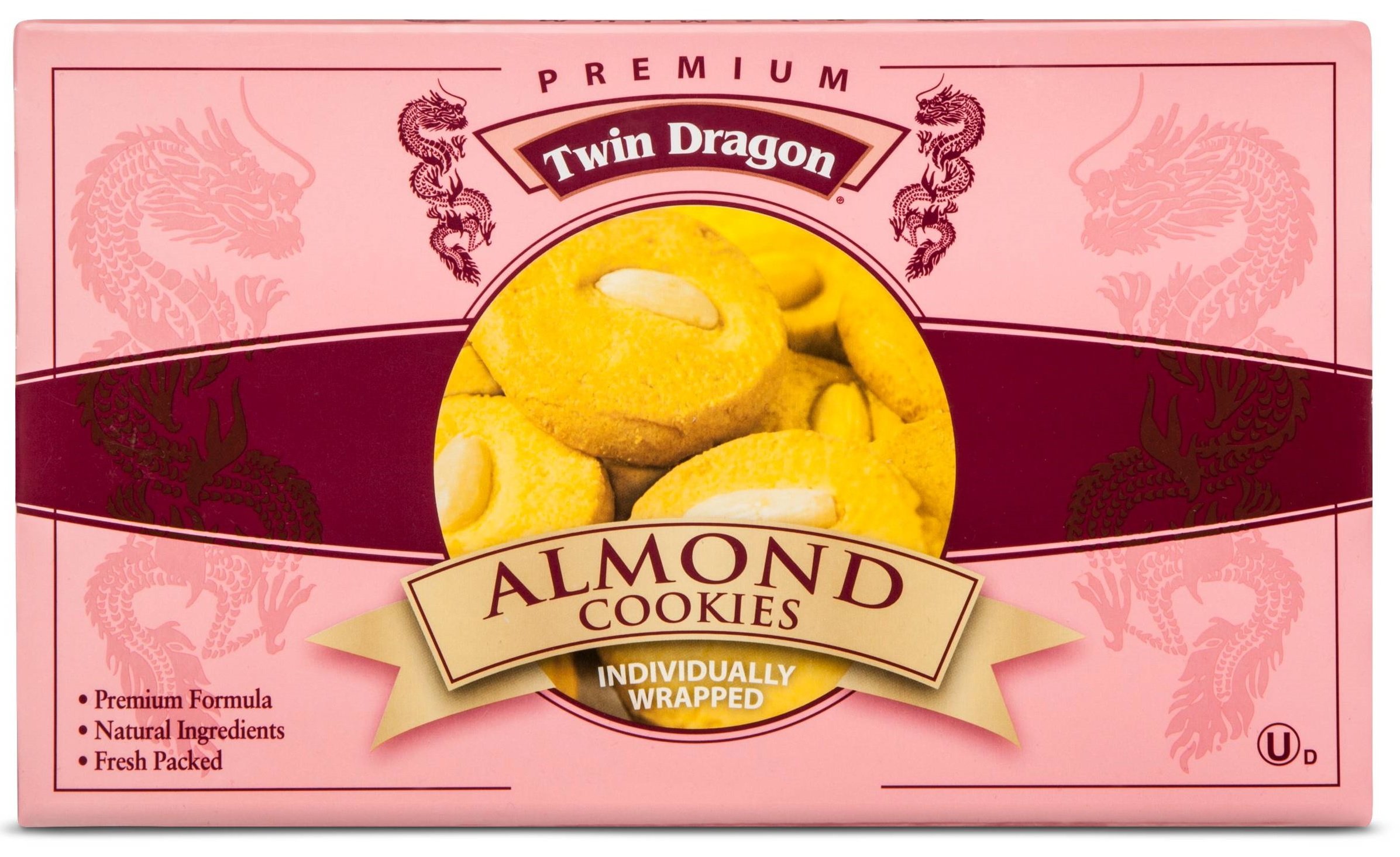 Twin Dragon Premium Almond Cookies, 12 Ounces