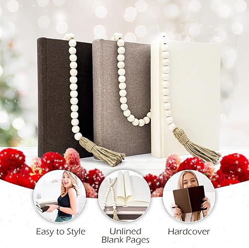 Miniatura 3 de Libros decorativos de lino para decoración del hogar, libros de decoración bohemia de diseño para mesa de café, estantería, decoración de manto,