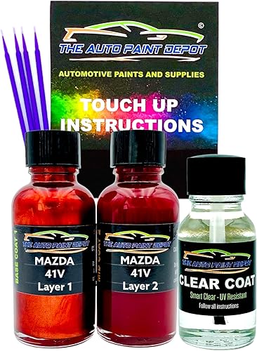 Auto Paint Depot Pintura de retoque para Mazda CX-3, CX-5, CX-9, Mazda3, Mazda3 Sport, Mazda6, Miata, MX-5-Soul Red Tricoat 41V (todos los años,