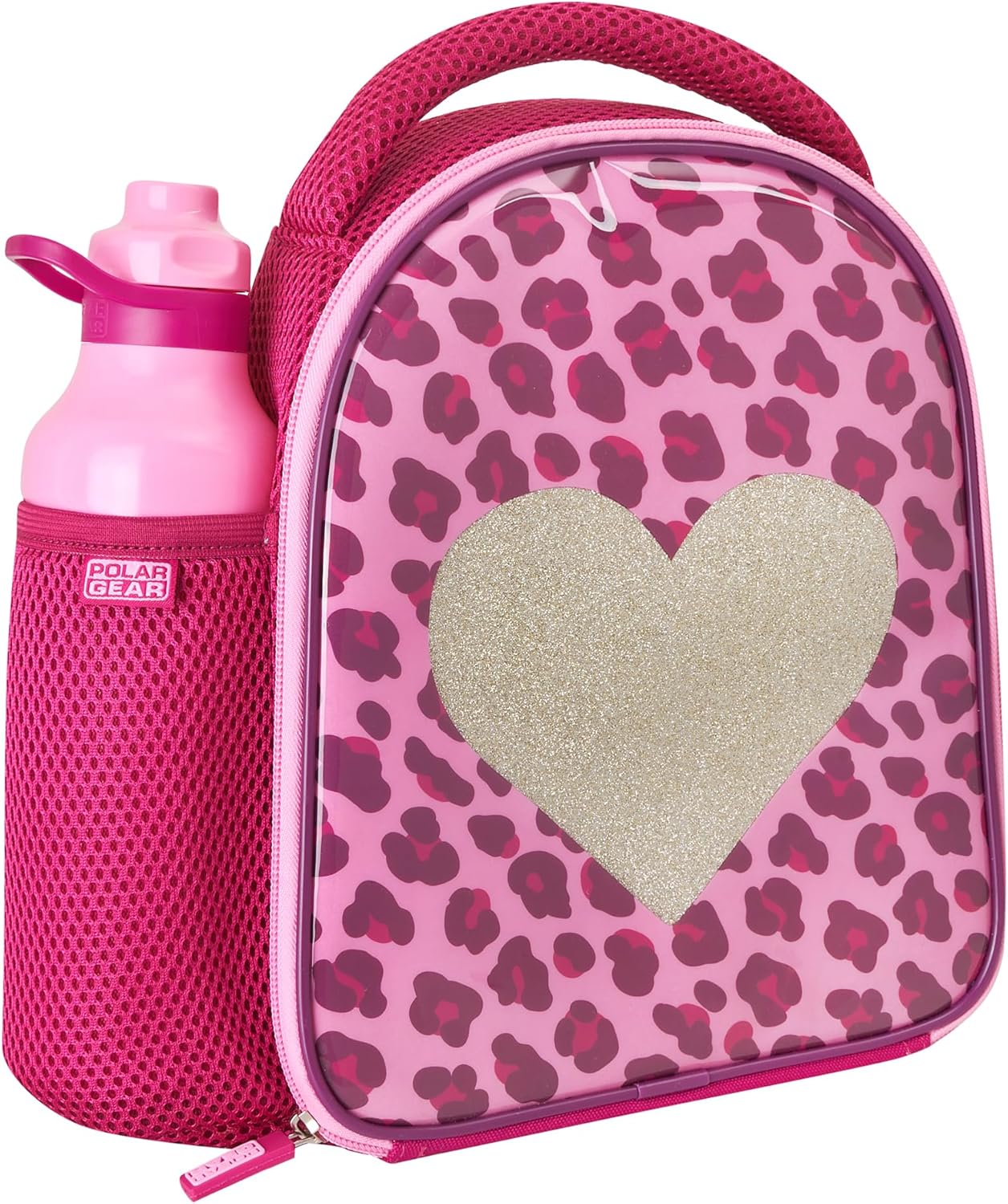 Insulated Combo Lunch Bag & Bottle with Side Mesh Pocket, Handle