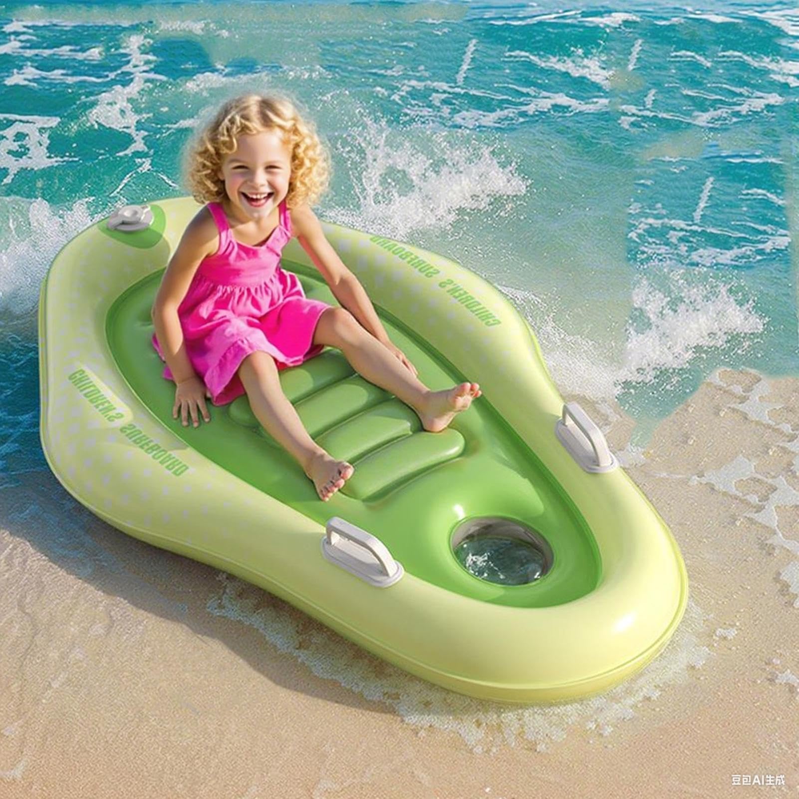 Tavola da Surf Gonfiabile per Piscina,Prop per Tavola da Surf Antiscivolo per Bambini - Giocattoli per Nuoto Portatili Ergonomici Decorazioni per Feste Bambini Bambine Spiaggia Giardino