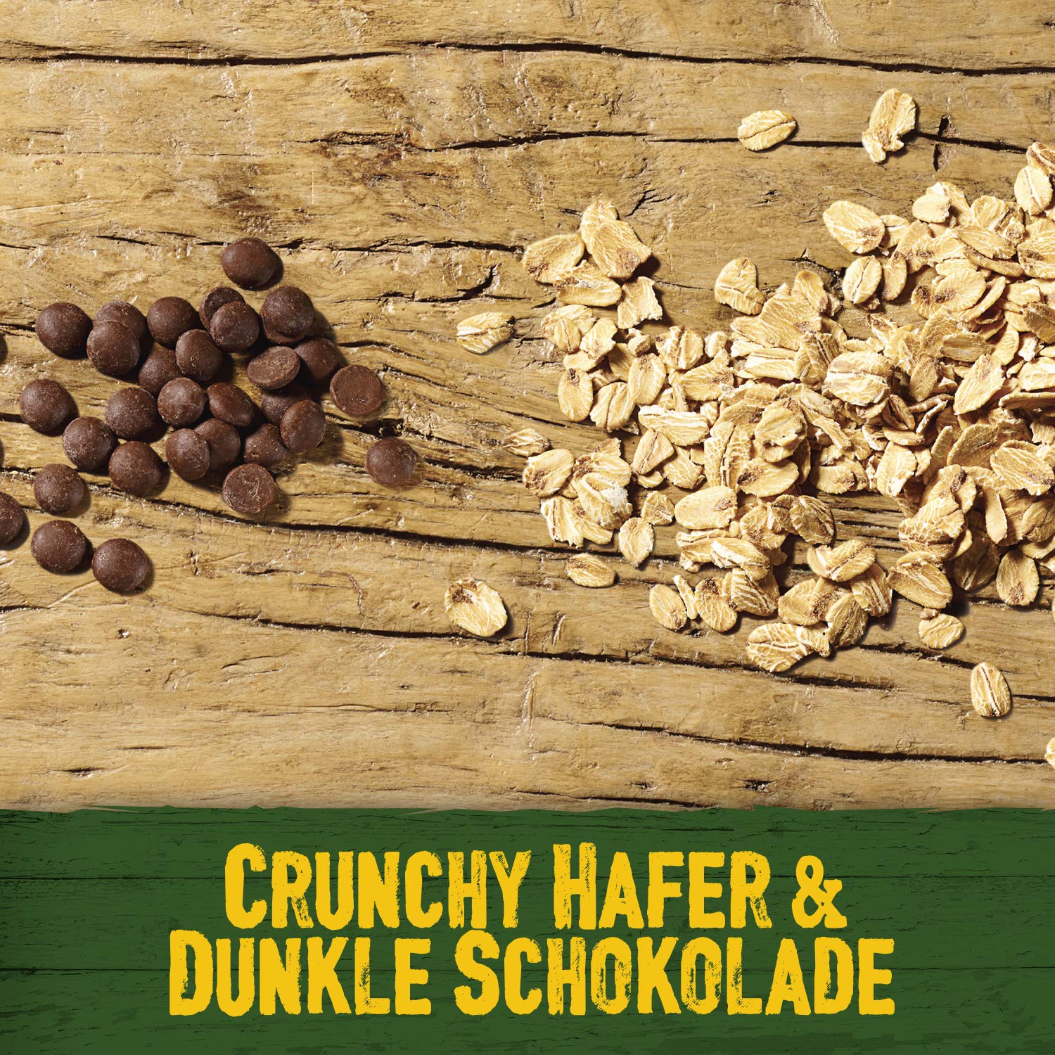 Nature Valley Crunchy Hafer & Dunkle Schokolade, Müsliriegel, 18x2-Bar Pack (18 x 42g)