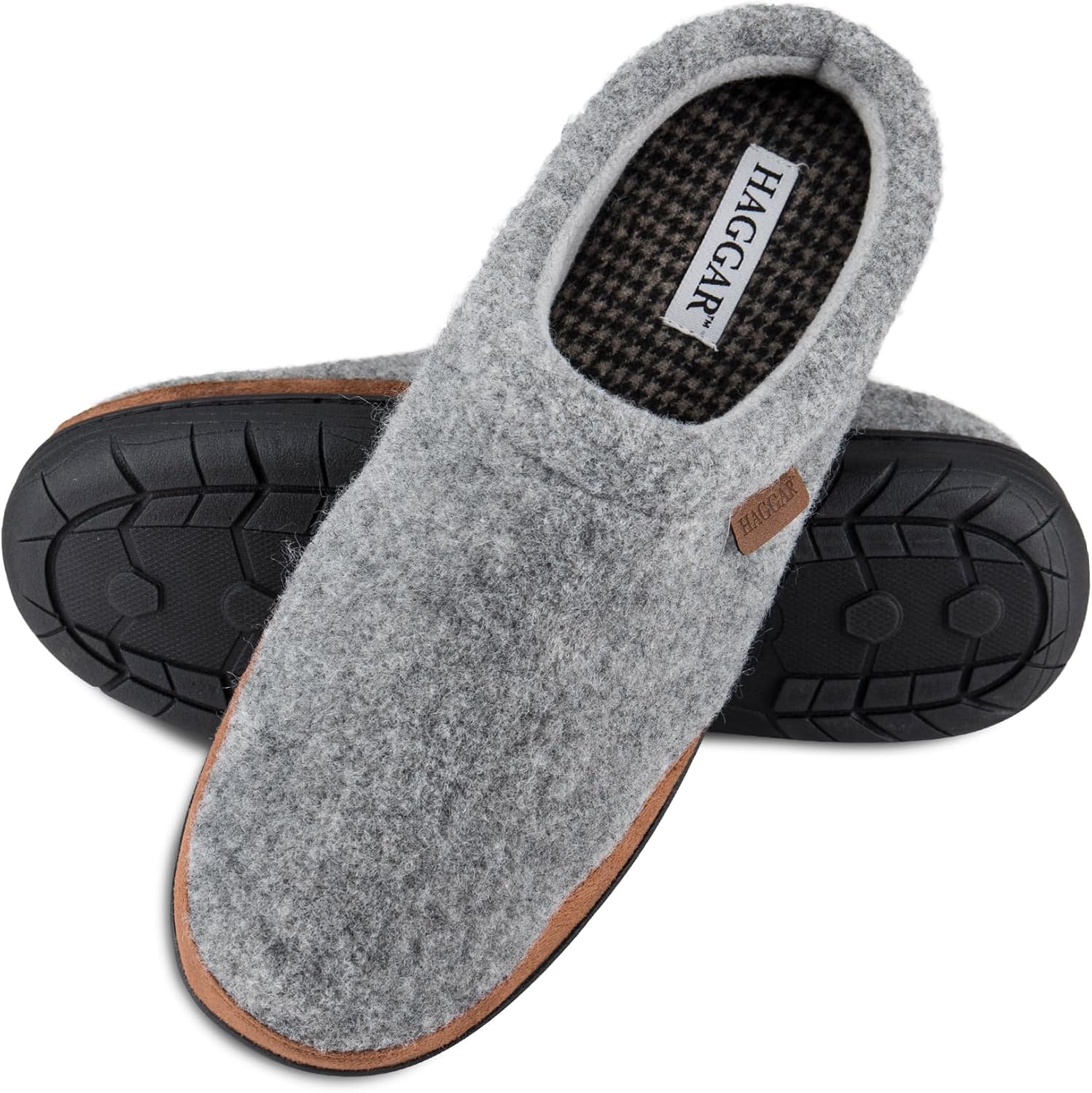 Haggar Men's Clog Slipper House Shoe Indoor/Outdoor With Memory Foam Comfort